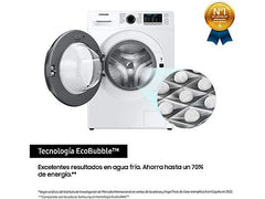 Lavadora carga frontal - Samsung WW80TA026AEEC, 8 kg, 1200 rpm, 14 Programas, Blanco