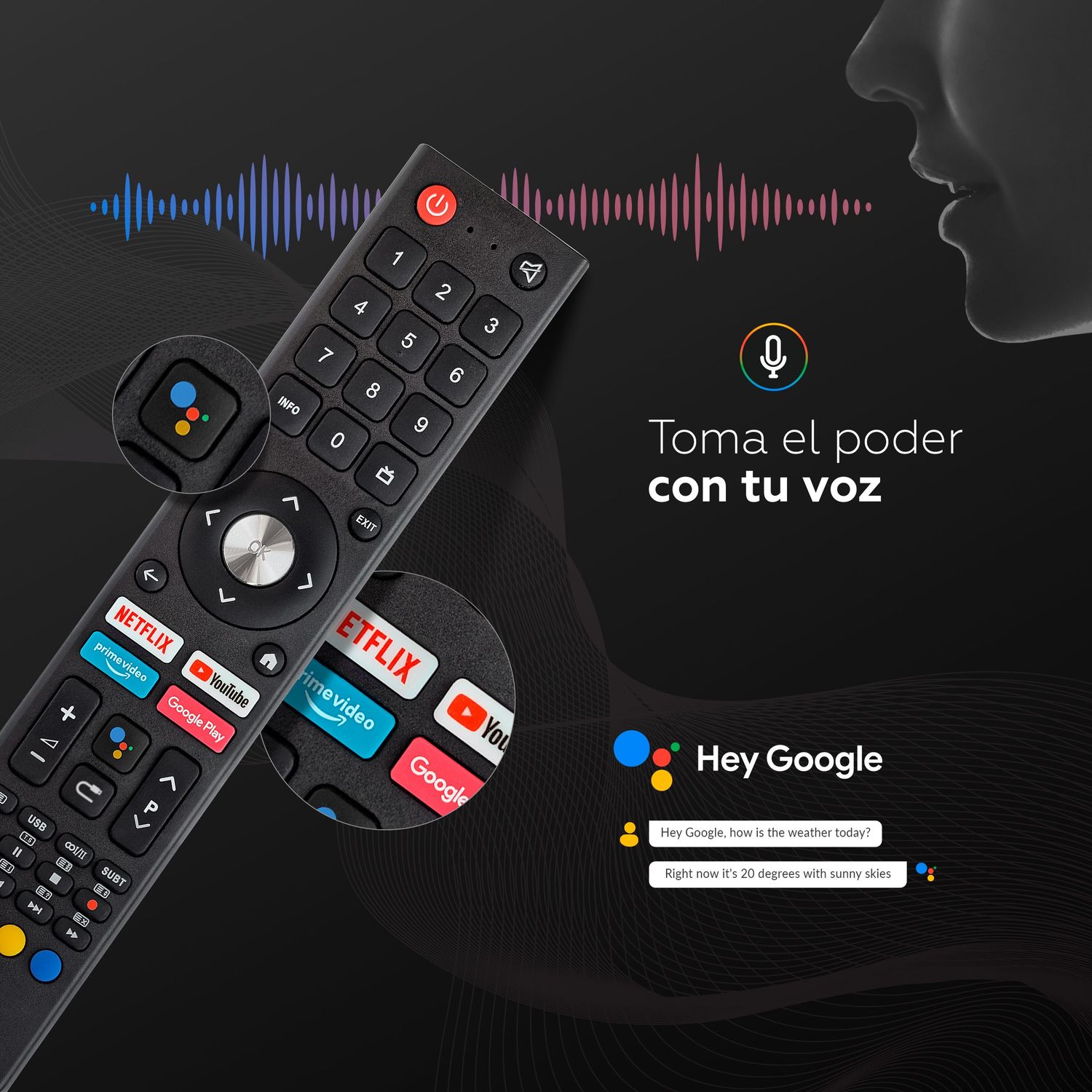 Smart TV 50 pulgadas Qled 4K, Televisor Hey Google Td Systems PRIME50C19GLQ