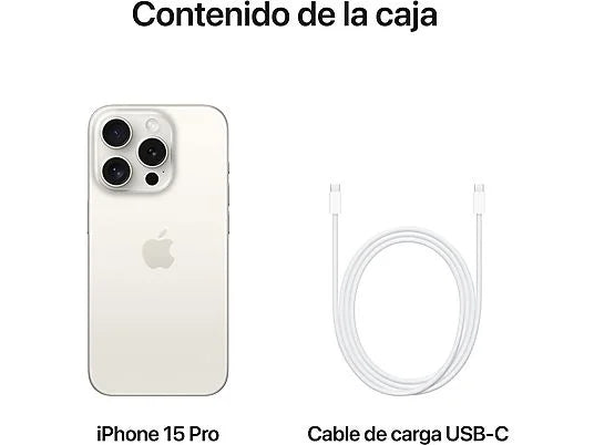 Apple iPhone 15 Pro 128 GB titanio, Blanco